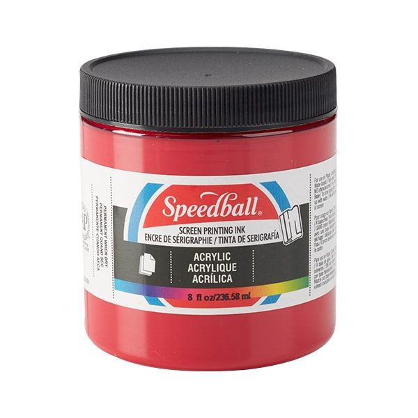 Dark Red 8oz Jar Speedball Acrylic Screen Printing Ink 