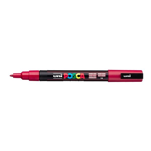 Posca Acrylic Paint Marker 0.9-1.3 mm Fine Tip Dark Red