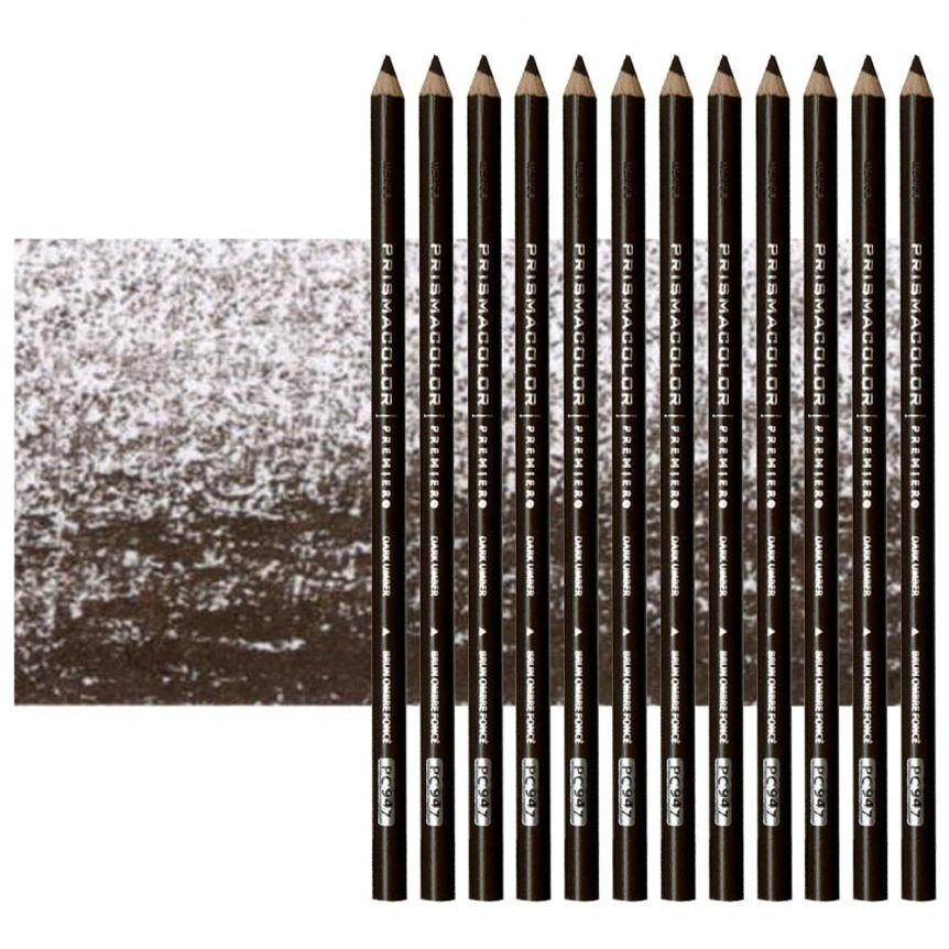 Prismacolor Premier Colored Pencils Set of 12 PC947 - Dark Umber	