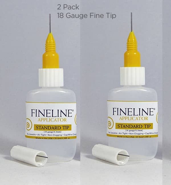 Fineline 20 Gauge Applicators 3/Pkg, 18/410 Yellow Band