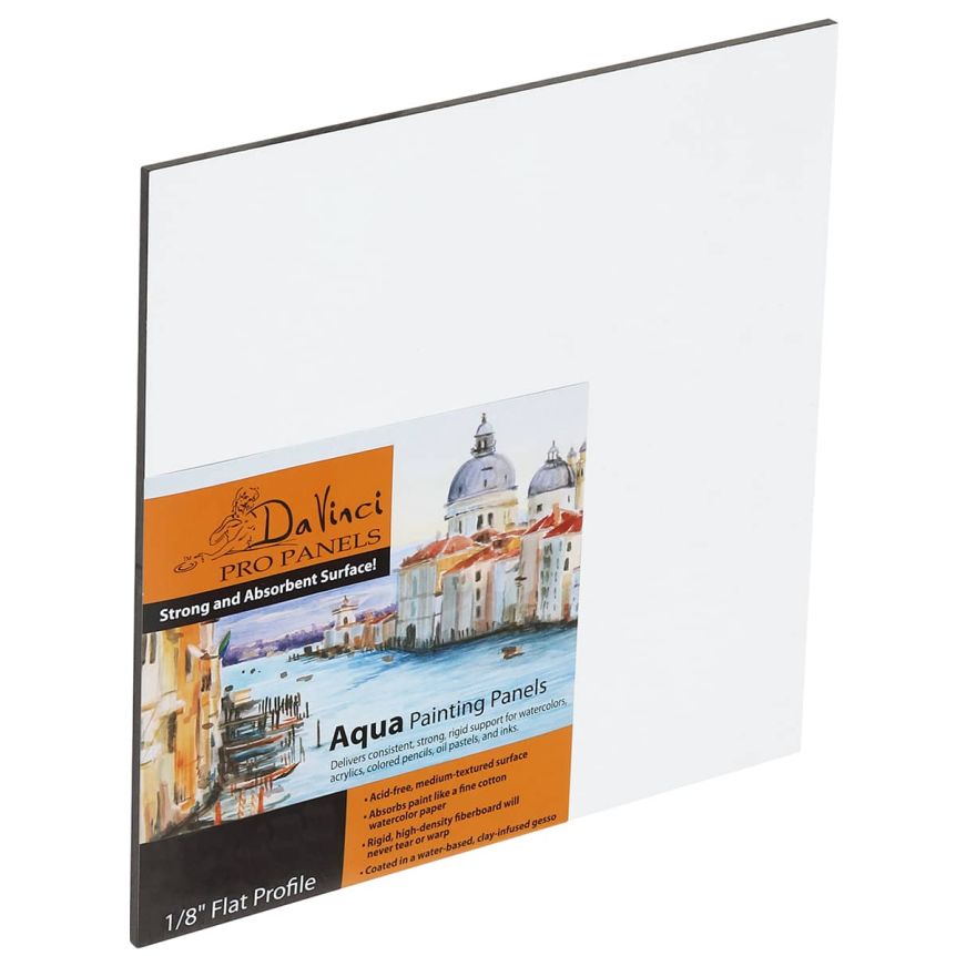 Da Vinci Aqua Pro Medium Texture Watercolor Panel - 1/8" Deep, 8"x8"
