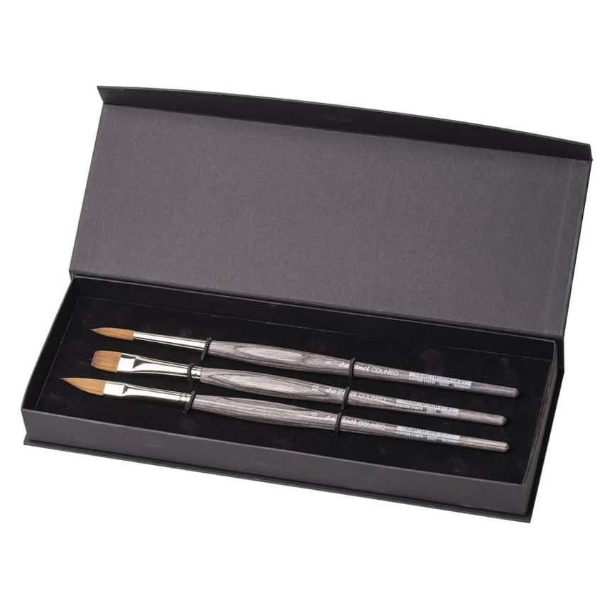 Colineo Synthetic Kolinsky Short Handle Watercolor Brush Gift Box