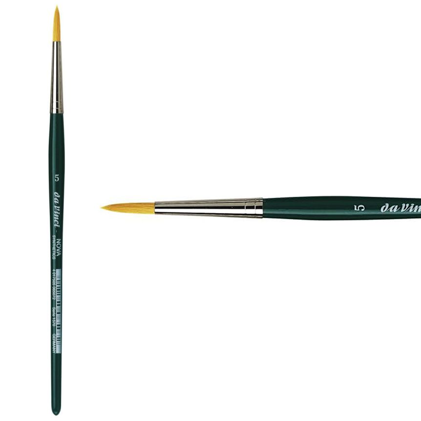 da Vinci Nova Series 1570 Synthetic Short Handle Brush, Size 5 Round