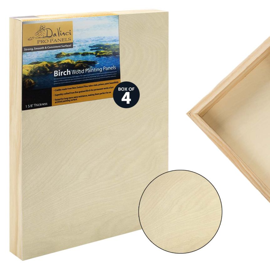 Da Vinci Pro Birch Wood Panel 24"x48", 1-5/8in Deep (Box of 4)