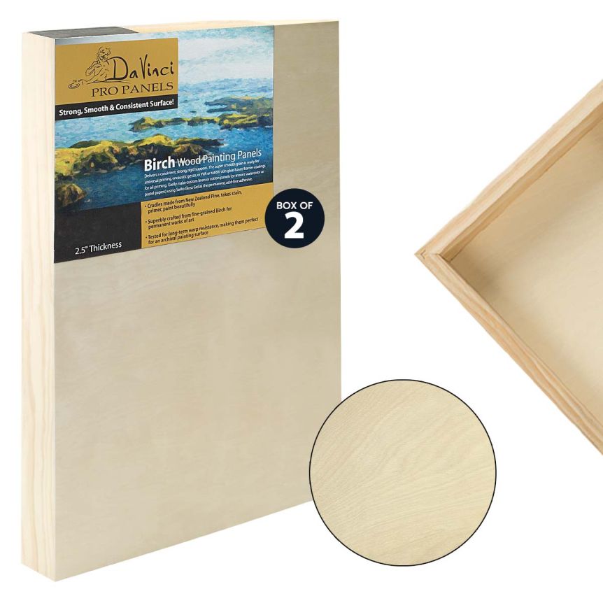 Da Vinci Pro Birch Wood Panel 30"x40", 2-1/2" Deep (Box of 2)