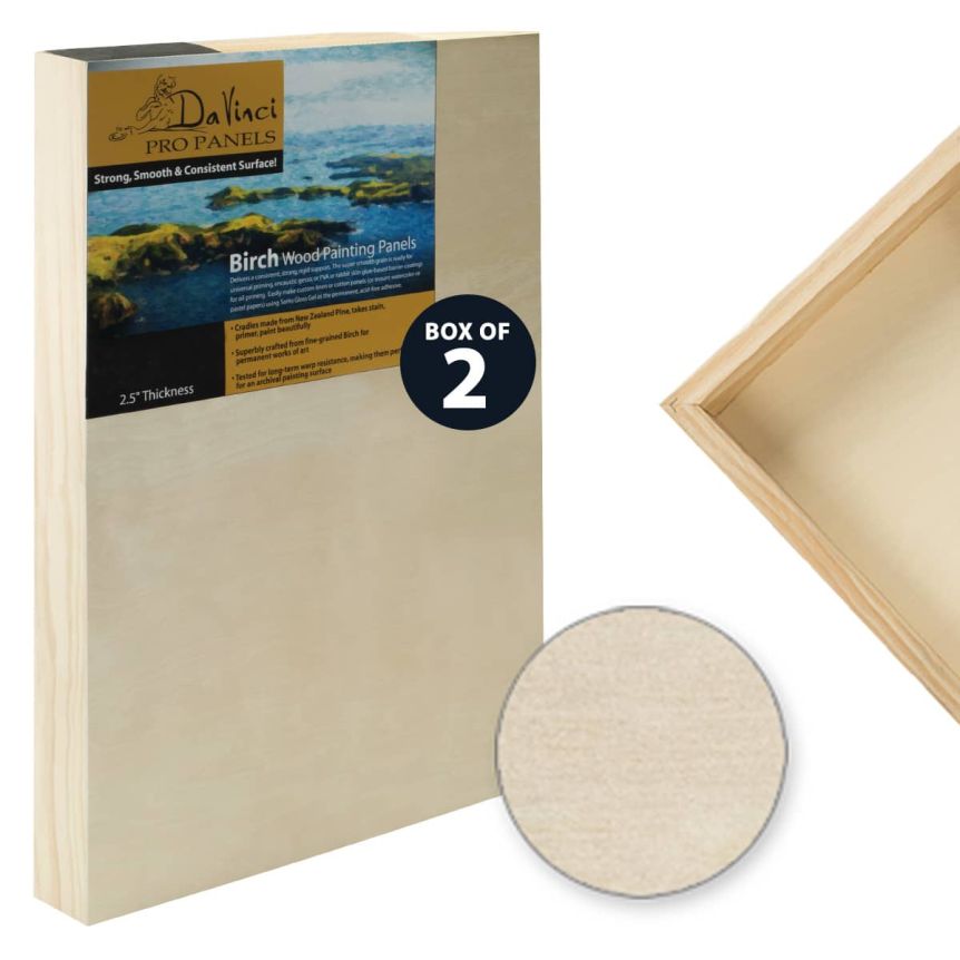 Da Vinci Pro Birch Wood Painting 2-1/2" Panel (Pack of 2) 36x60"
