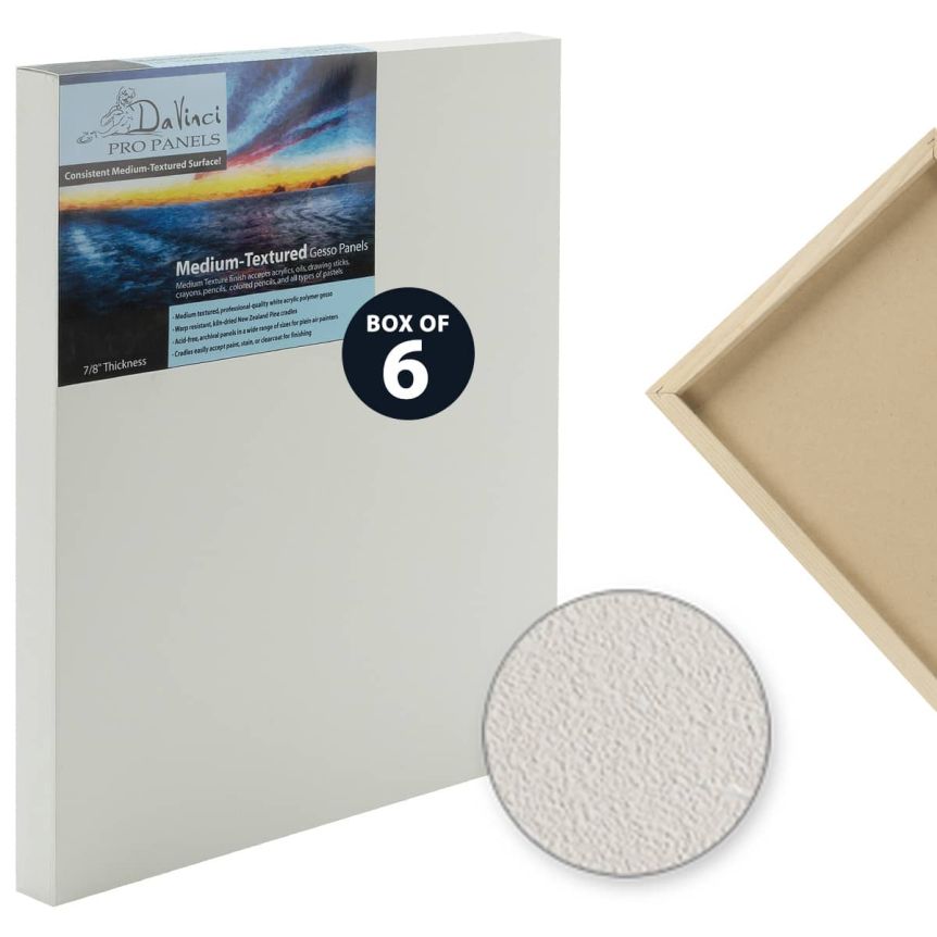 Da Vinci Pro Medium Textured Panel 12"x12", 7/8" Deep (Box of 6)	