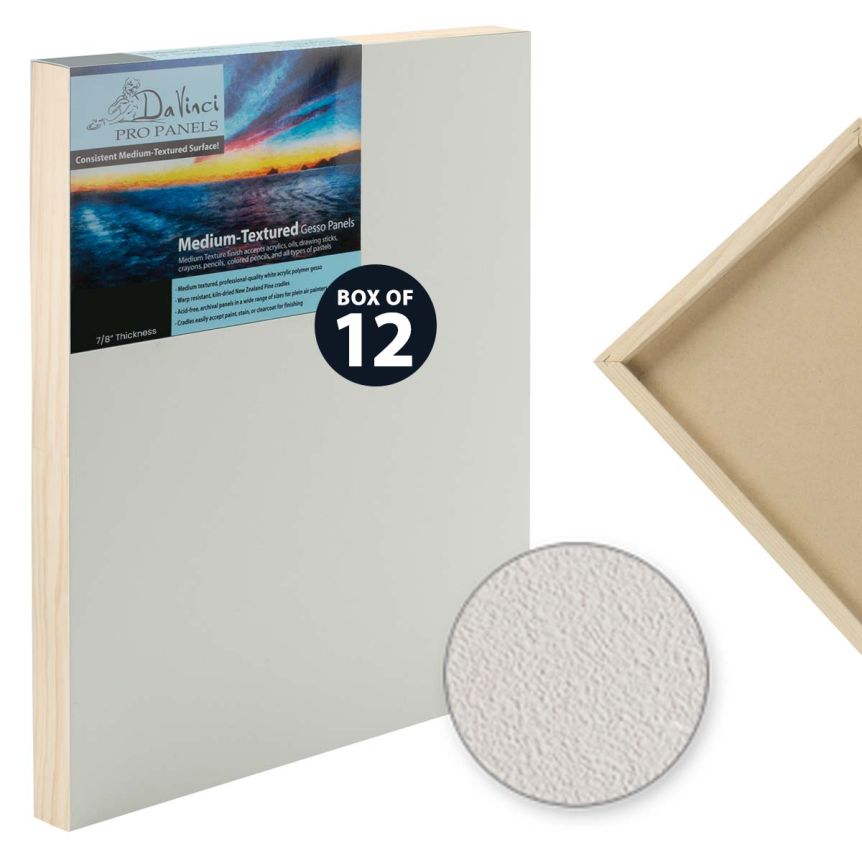 Da Vinci Pro Medium Textured Panel  3"x3", 7/8" Deep (Box of 12)
