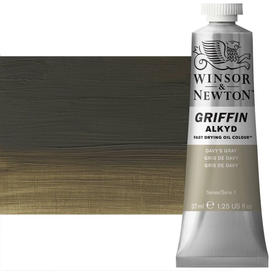 Winsor & Newton Griffin Alkyd Fast-Drying Oil Color - Davy's Gray, 37ml Tube