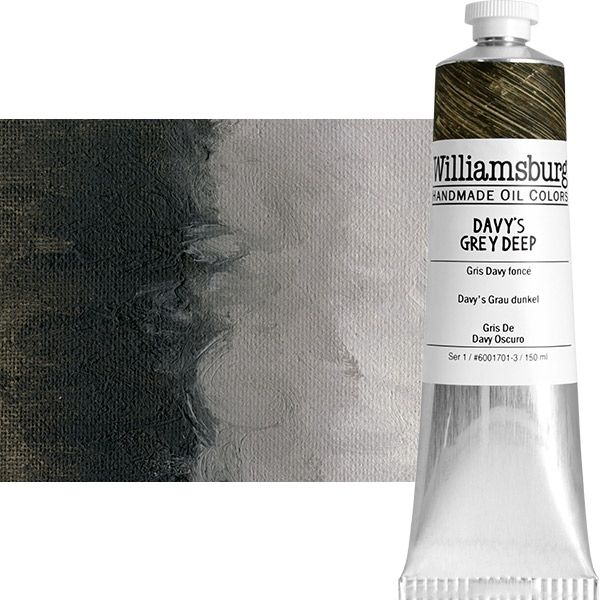 Williamsburg Handmade Oil Paint - Davy's Grey Deep, 150ml Tube