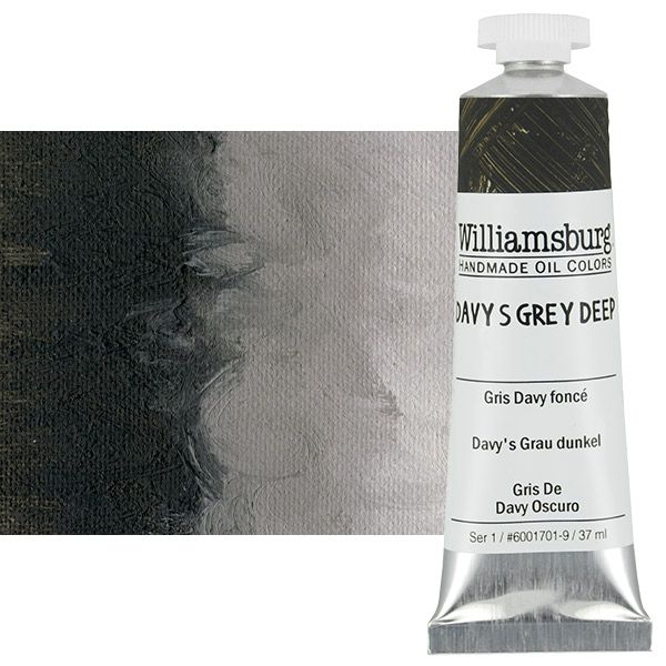 Williamsburg Handmade Oil Paint - Davy's Grey Deep, 37ml Tube
