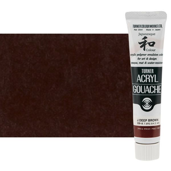 Turner Acryl Gouache Matte Acrylics 20 ml - Japanesque Deep Brown