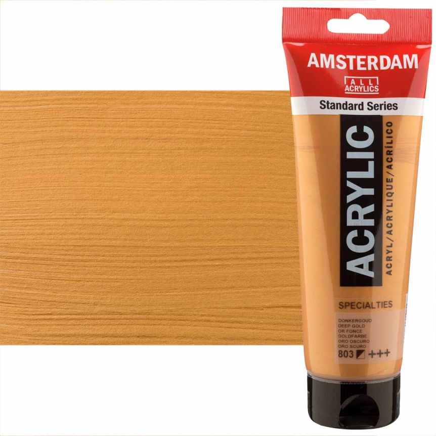 Amsterdam Standard Series Acrylic Paint - Deep Gold, 250ml Tube