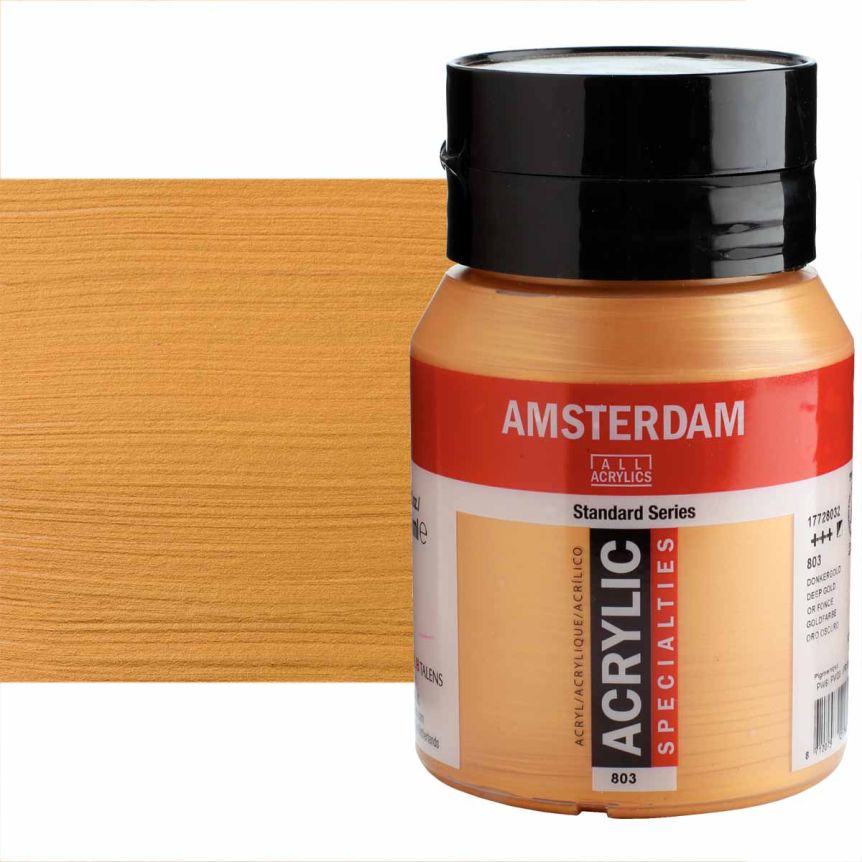 Amsterdam Standard Series Acrylic Paint - Deep Gold, 500ml Jar