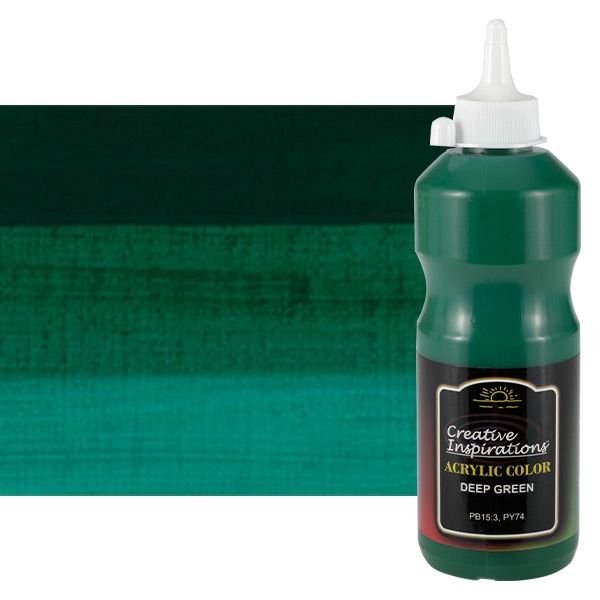 Creative Inspirations Acrylic Paint, Deep Green 500ml Bottle