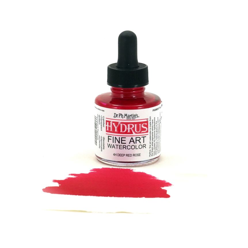 Hydrus Watercolor 1 oz Bottle - Deep Red Rose
