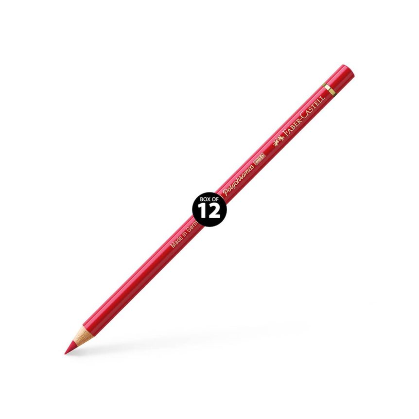 Faber-Castell Polychromos Pencil, No. 219 - Deep Scarlet Red (Box of 12)