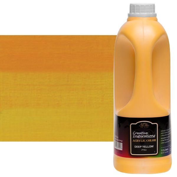 Creative Inspirations Acrylic Paint Deep Yellow 1.8 liter jug