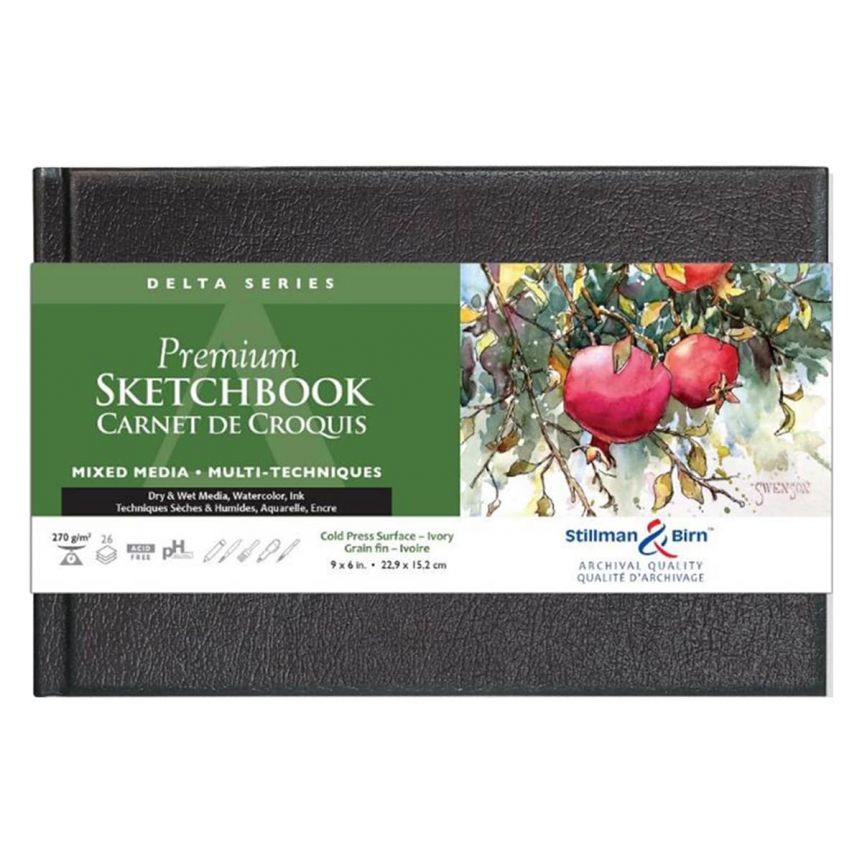 Stillman and Birn Premium Delta Hardbound Sketchbook - 9”x6” (26-Sheets)