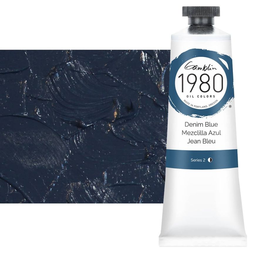 Gamblin 1980 Oil Colors - Denim Blue, 37ml Tube