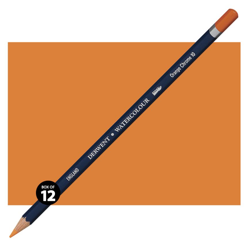 Derwent Watercolor Pencil Box of 12 No. 10 - Orange Chrome