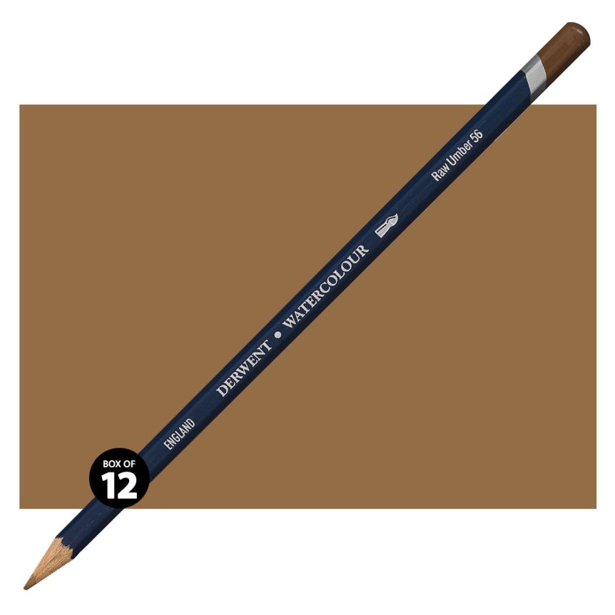 Derwent Watercolor Pencil Box of 12 No. 56 - Raw Umber