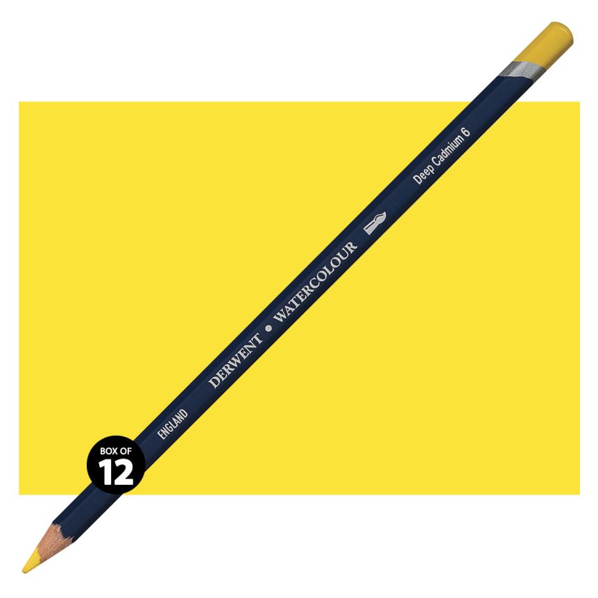 Derwent Watercolor Pencil Box of 12 No. 06 - Deep Cadmium