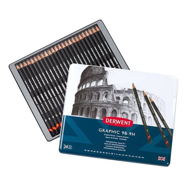 Graphic Drawing Pencils Complete Set of 24
