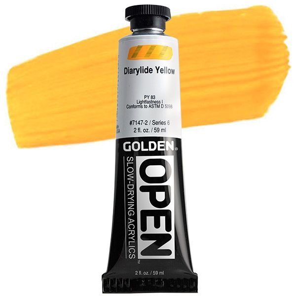 GOLDEN Open Acrylic Paints Diarylide Yellow 2 oz