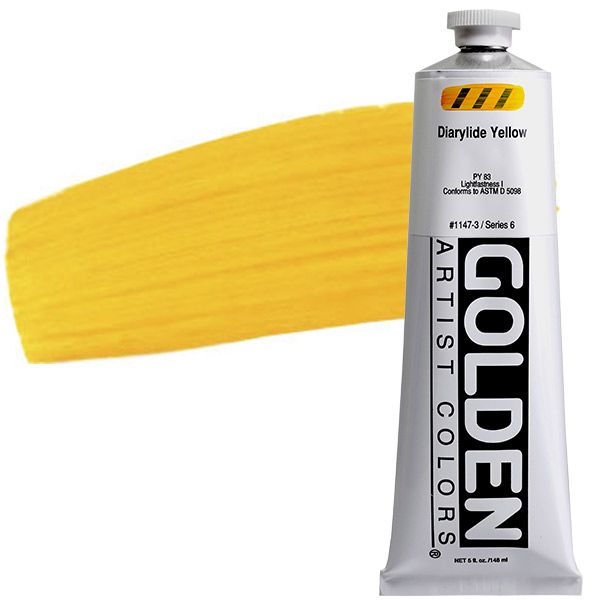 GOLDEN Heavy Body Acrylics - Diarylide Yellow, 5oz Tube