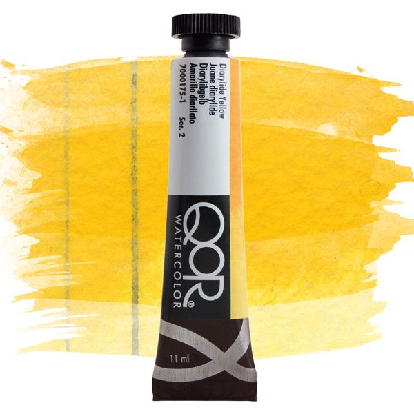 QoR Watercolor Paint Diarylide Yellow, 11ml Tube Jerry's Artarama