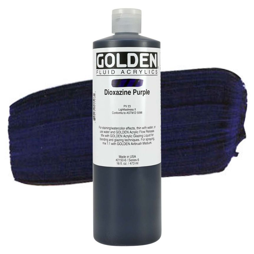 GOLDEN Fluid Acrylics Dioxazine Purple, 16oz