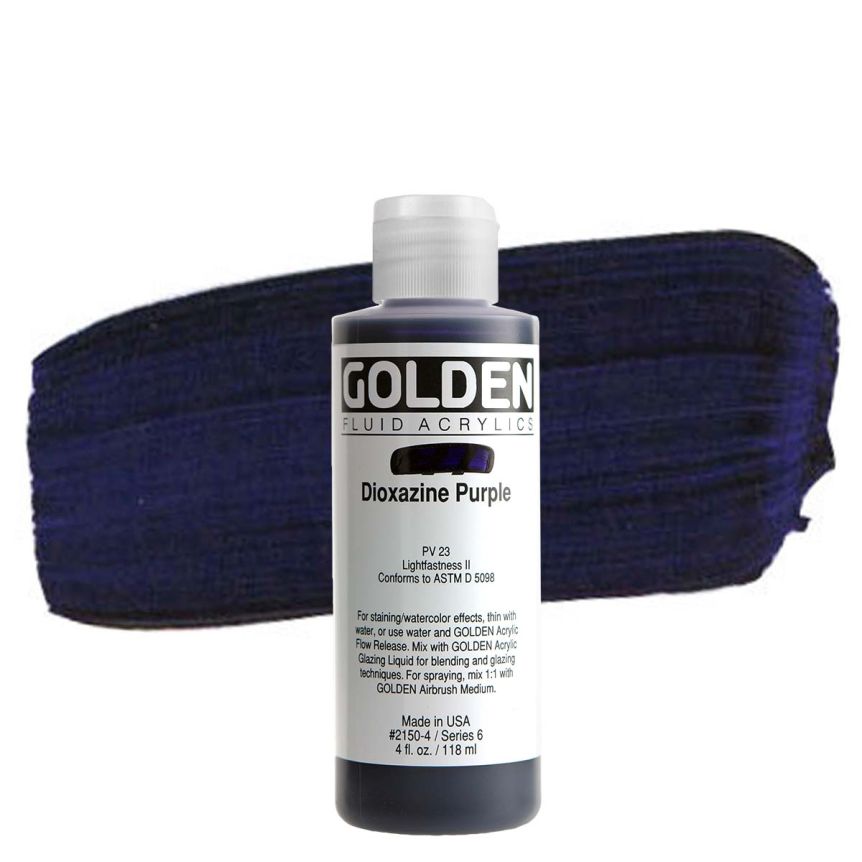GOLDEN Fluid Acrylics Dioxazine Purple, 4oz