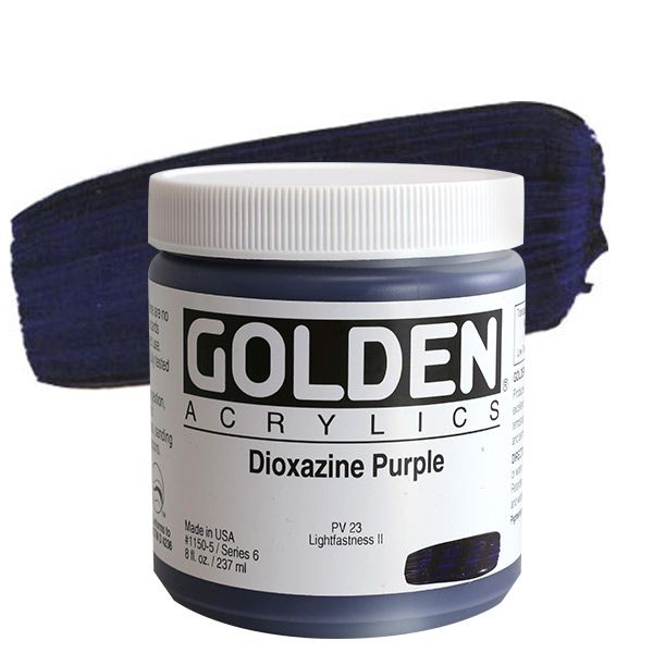 GOLDEN Heavy Body Acrylic 8 oz Jar - Dioxazine Purple