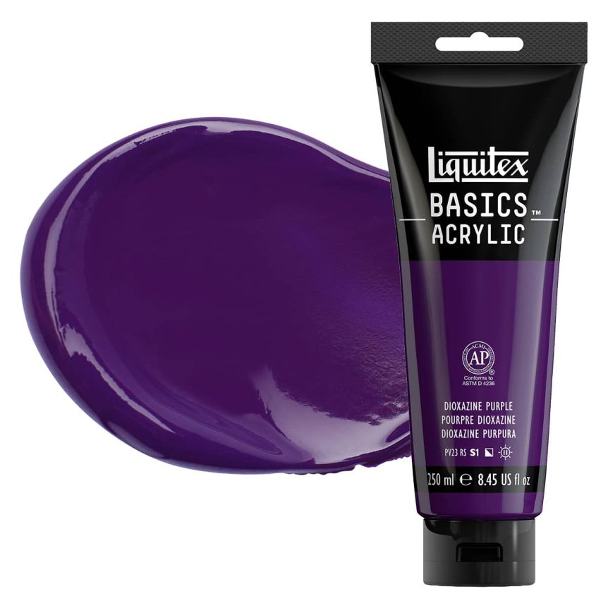 Liquitex Basics Acrylic Paint - Dioxazine Purple, 250ml Tube