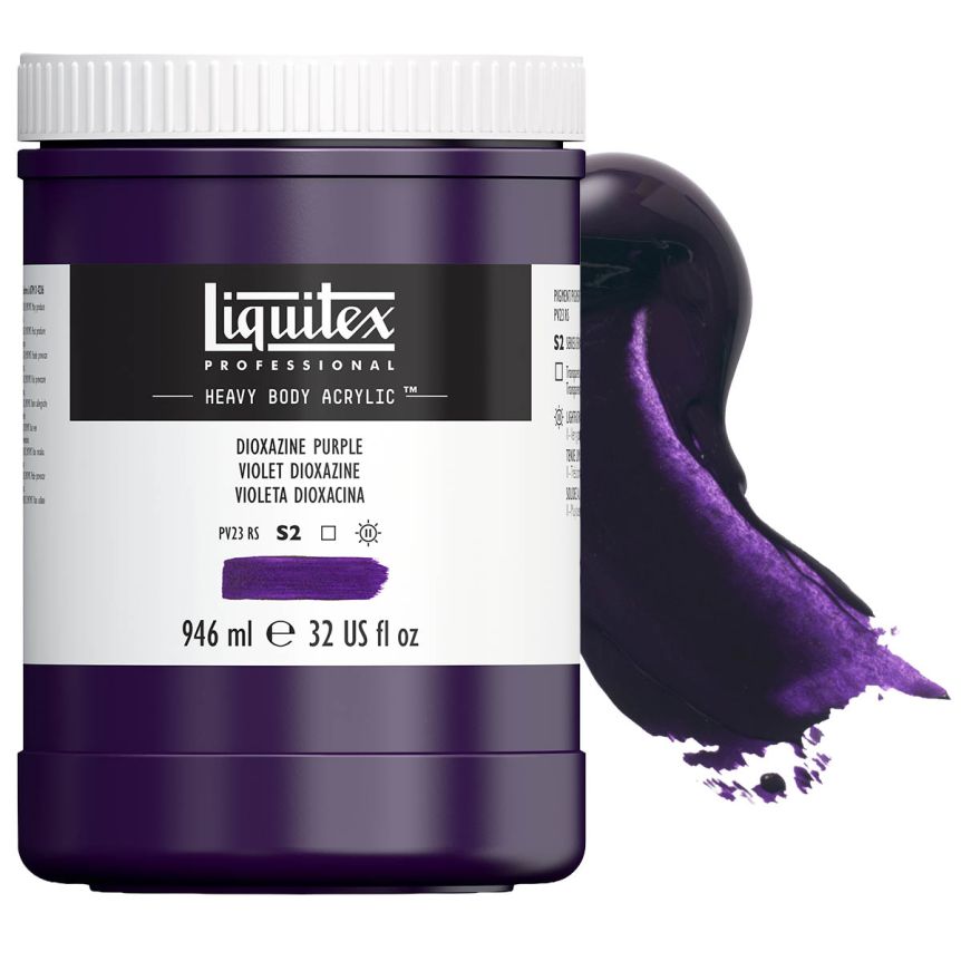 Liquitex Heavy Body Acrylic - Dioxazine Purple, 32oz Jar | Jerry's