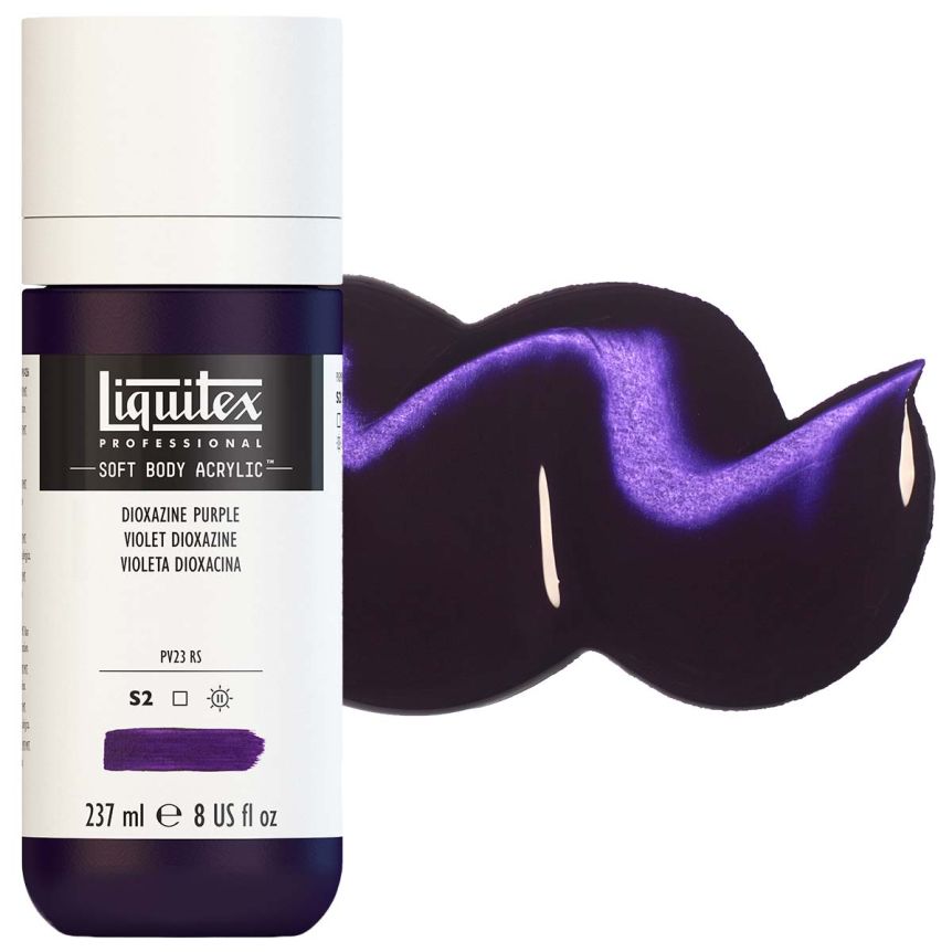 Liquitex Professional Soft Body Acrylic - Dioxazine Purple, 8oz Bottle