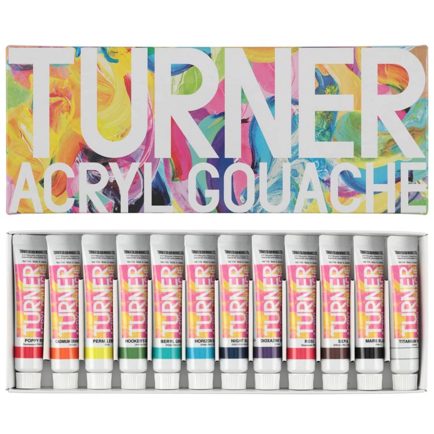Turner Colour Works Acryl Gouache Artist Acrylic Paint - Single 20 ml Tube  - Japanesque Strawberry Red