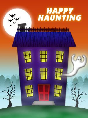 Halloween Art eGift Card - Haunted House - electronic gift card eGift Card