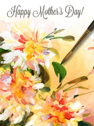 Mother&#39;s Day Art eGift Card - Watercolor Bouquet of Flowers - electronic gift card eGift Card