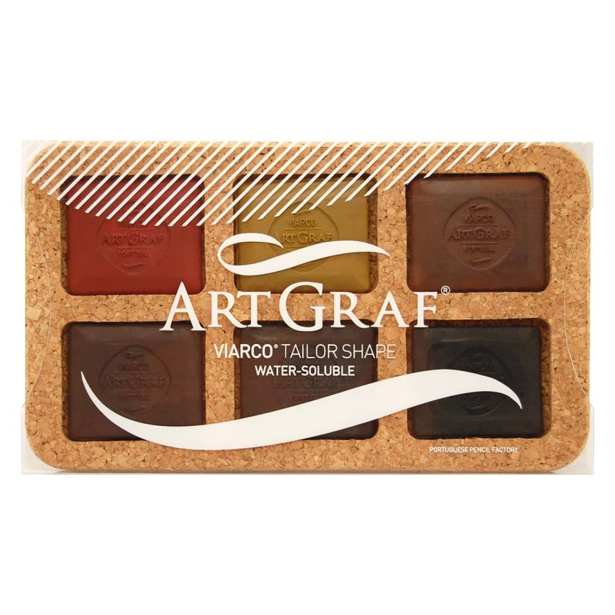 Viarco ArtGraf Tailor Shape Water Soluble Pigments - Earth Tones (Set of 6)