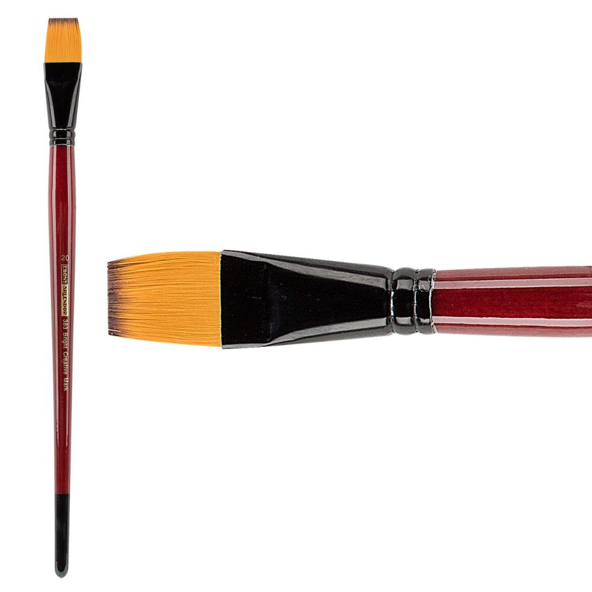 Ebony Splendor Synthetic Teijin Brush Long Handle Brush Bright #20