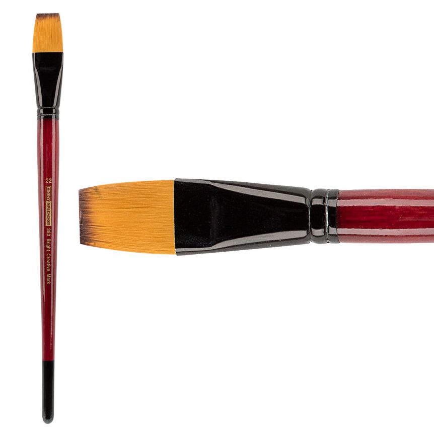 Ebony Splendor Synthetic Teijin Brush Long Handle Brush Bright #22
