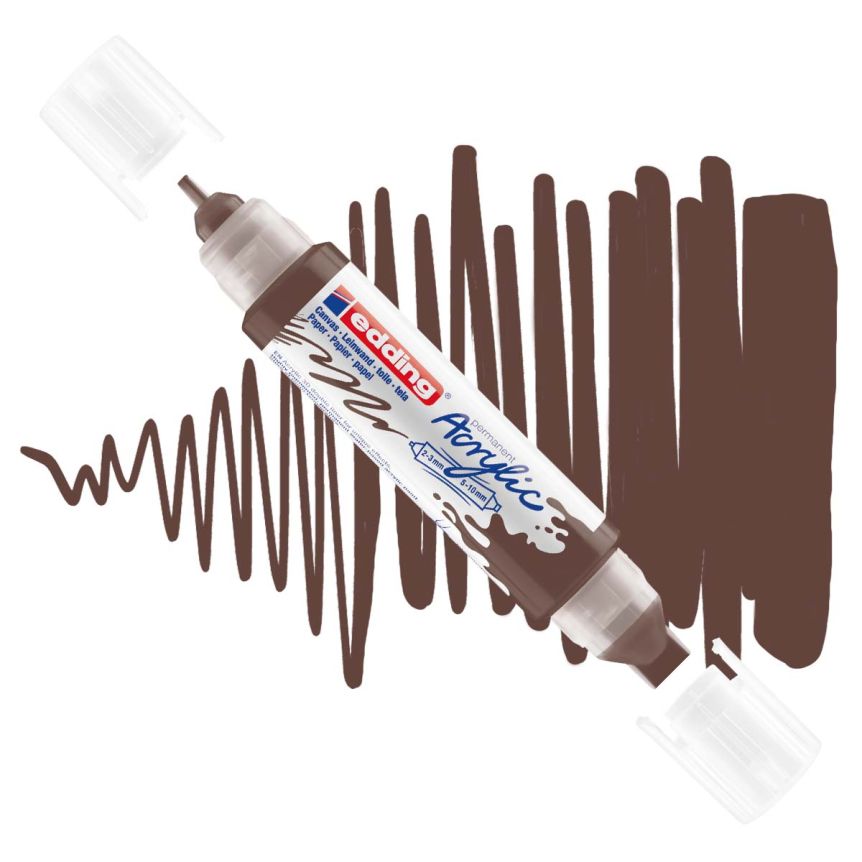 Edding 5400 Acrylic 3D Double-Ended Marker – Chocolate Brown