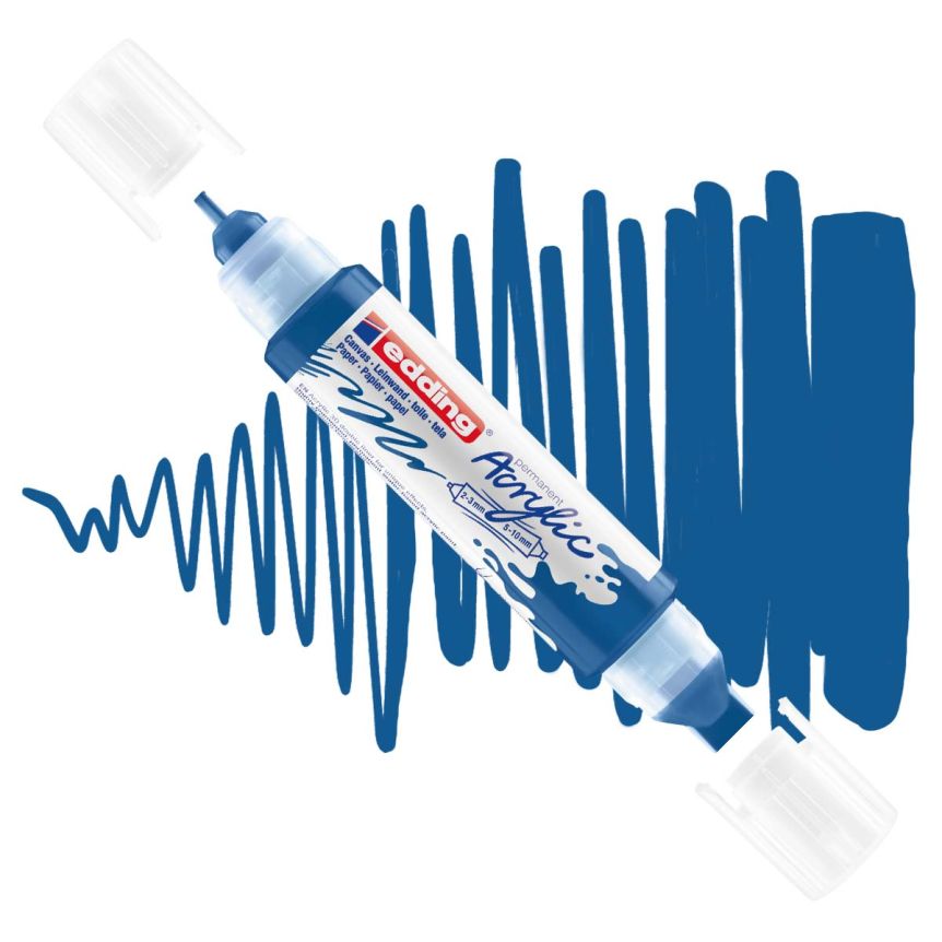 Edding 5400 Acrylic 3D Double-Ended Marker – Gentian Blue