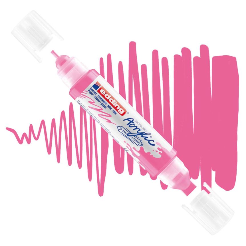 Edding 5400 Acrylic 3D Double-Ended Marker – Neon Pink