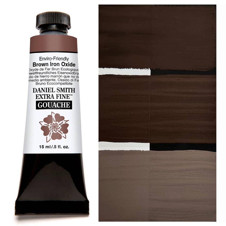 DANIEL SMITH Extra Fine GOUACHE Enviro-friendly Brown Iron Oxide, 15ml Tube