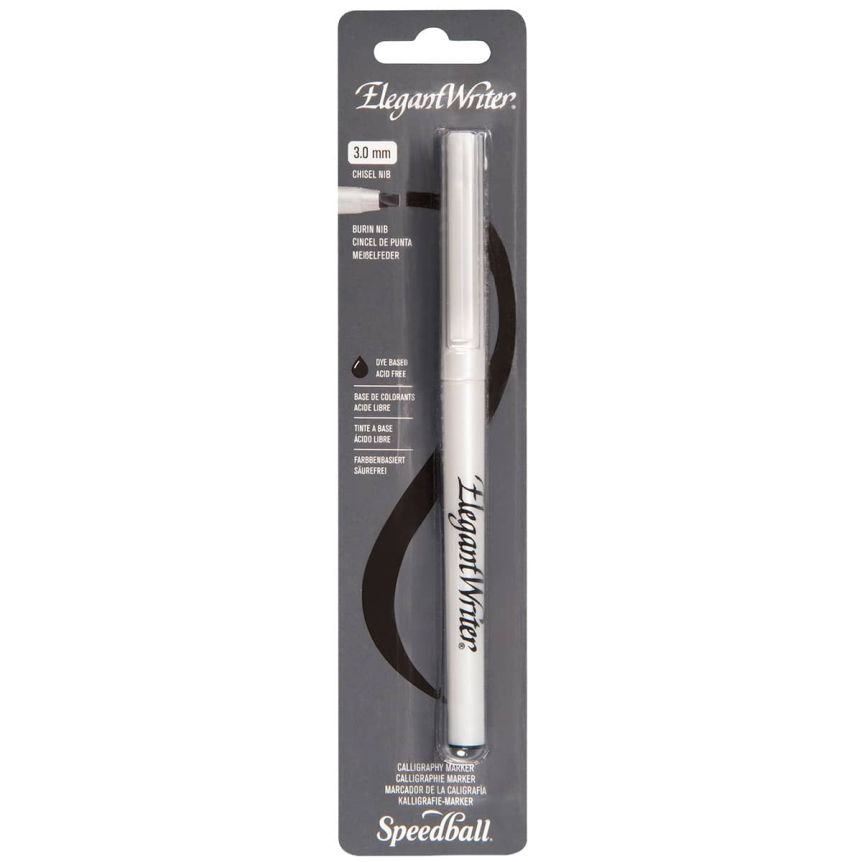 Speedball Elegant Writer - 3 mm Broad Tip Marker, Black