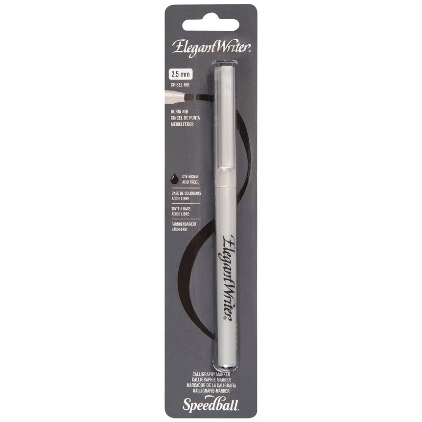Speedball Elegant Writer - 2.5 mm Medium Tip Marker, Black