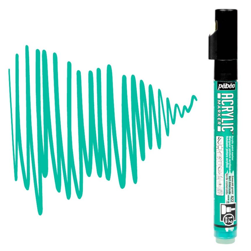 Pebeo Acrylic Marker 1.2mm - Emerald Green